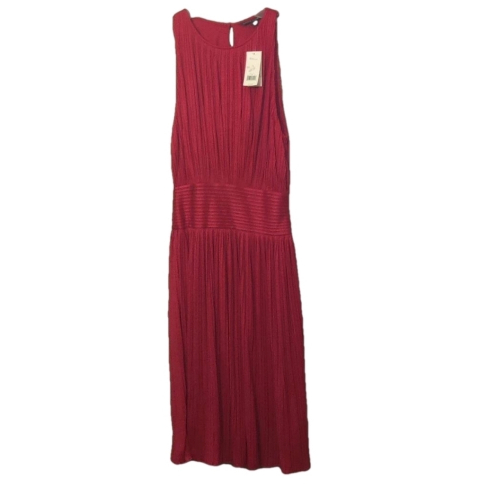 Banana Republic Women's Katey Pleated Dress NWT Size 4 Fushia